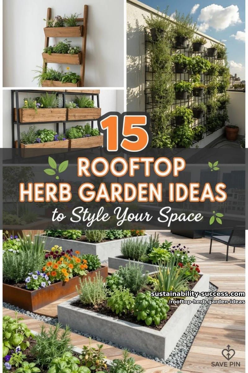 15 Rooftop Herb Garden Ideas to Style Your Space 38 Rooftop Herb Garden Ideas - Collage 37