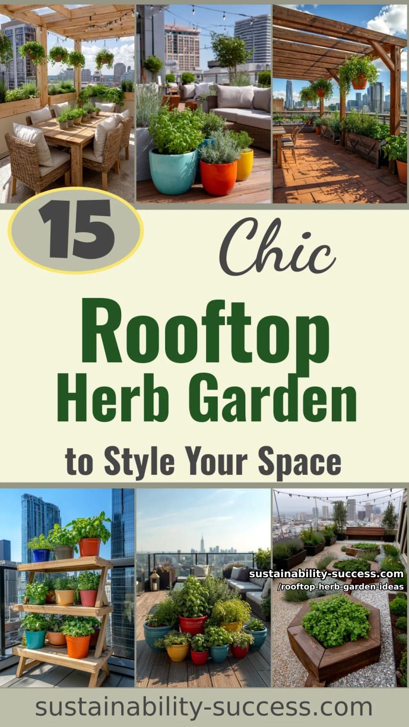 15 Rooftop Herb Garden Ideas to Style Your Space 43 Rooftop Herb Garden Ideas - Collage 42
