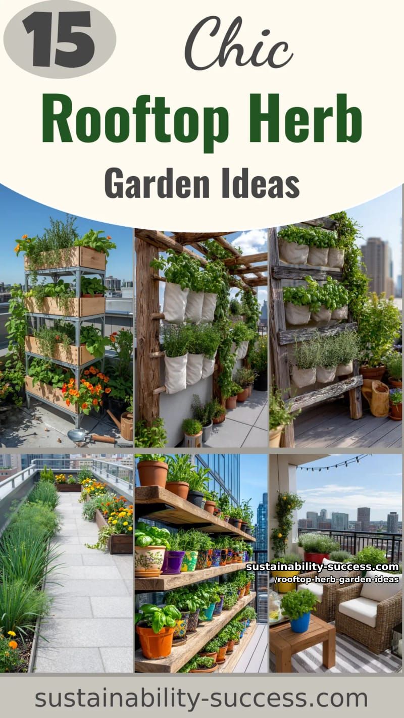 15 Rooftop Herb Garden Ideas to Style Your Space 46 Rooftop Herb Garden Ideas - Collage 45