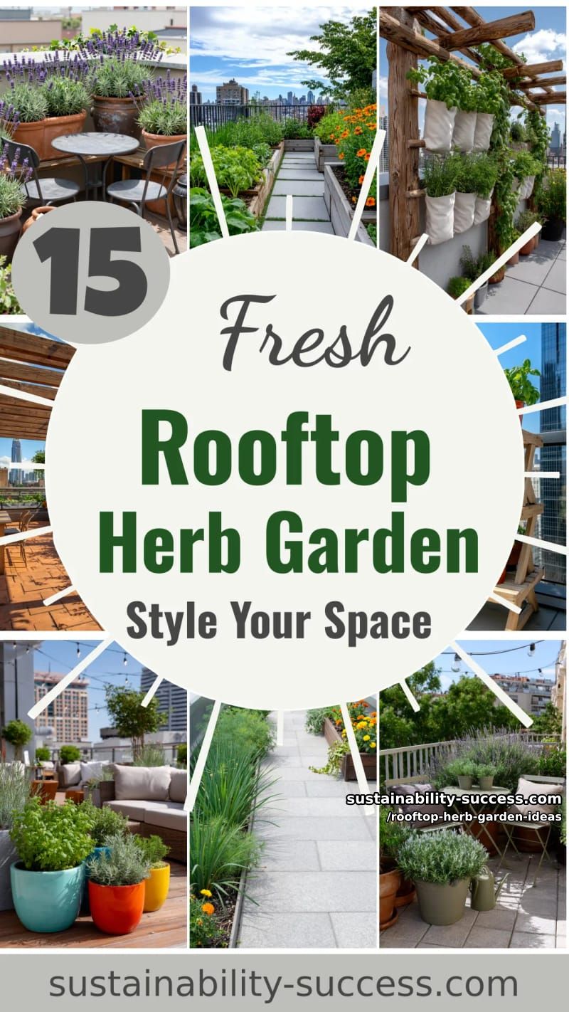 15 Rooftop Herb Garden Ideas to Style Your Space 50 Rooftop Herb Garden Ideas - Collage 49