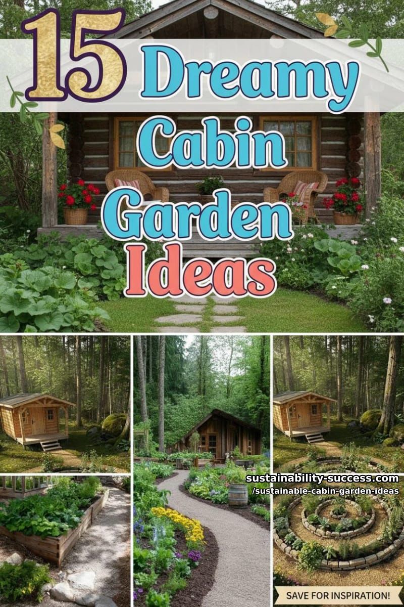 15 Dreamy Cabin Garden Ideas Embracing Sustainable Beauty 40 Sustainable Cabin Garden Ideas - Collage 39