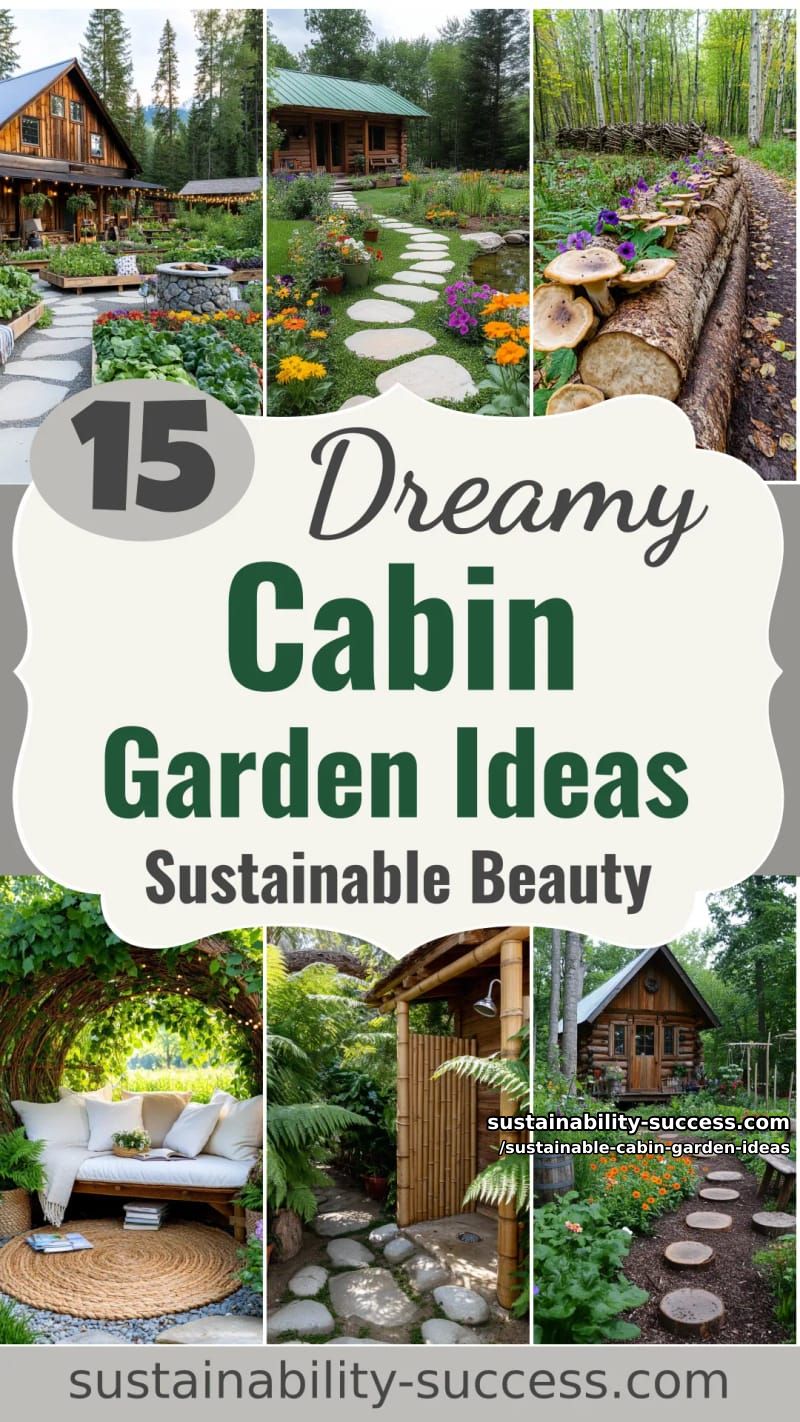15 Dreamy Cabin Garden Ideas Embracing Sustainable Beauty 44 Sustainable Cabin Garden Ideas - Collage 43