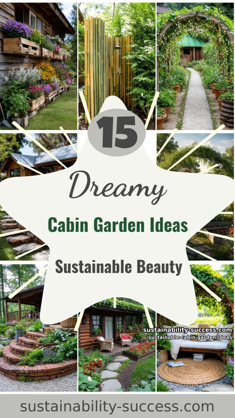 15 Dreamy Cabin Garden Ideas Embracing Sustainable Beauty 45 Sustainable Cabin Garden Ideas - Collage 44
