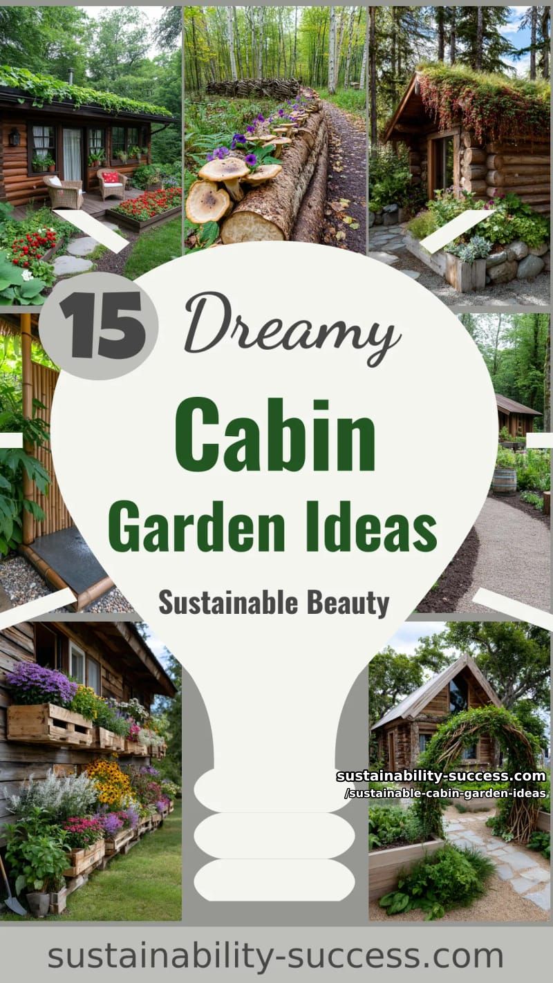 15 Dreamy Cabin Garden Ideas Embracing Sustainable Beauty 48 Sustainable Cabin Garden Ideas - Collage 47