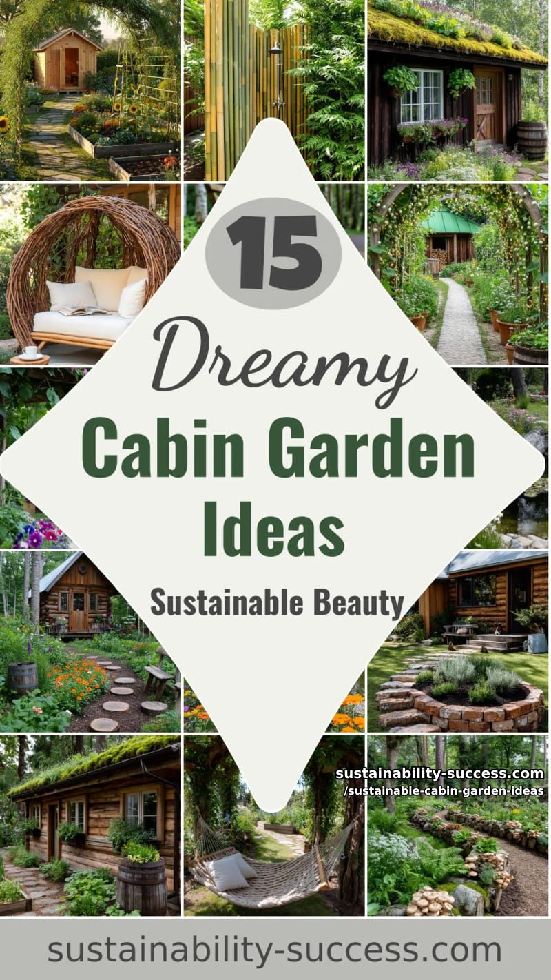 15 Dreamy Cabin Garden Ideas Embracing Sustainable Beauty 50 Sustainable Cabin Garden Ideas - Collage 49