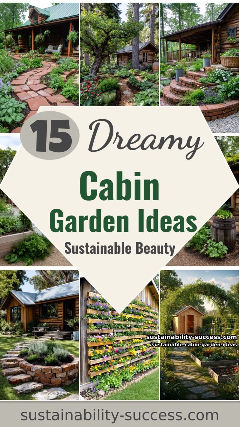 15 Dreamy Cabin Garden Ideas Embracing Sustainable Beauty 53 Sustainable Cabin Garden Ideas - Collage 52