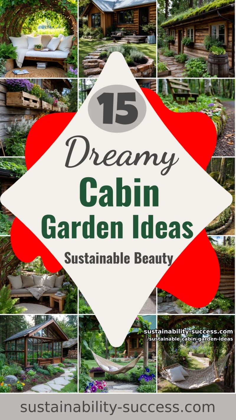 15 Dreamy Cabin Garden Ideas Embracing Sustainable Beauty 54 Sustainable Cabin Garden Ideas - Collage 53