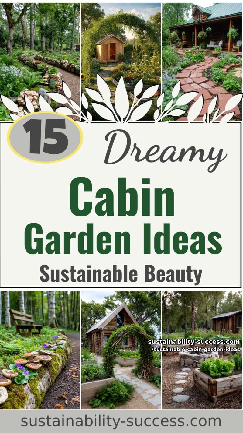 15 Dreamy Cabin Garden Ideas Embracing Sustainable Beauty 55 Sustainable Cabin Garden Ideas - Collage 54