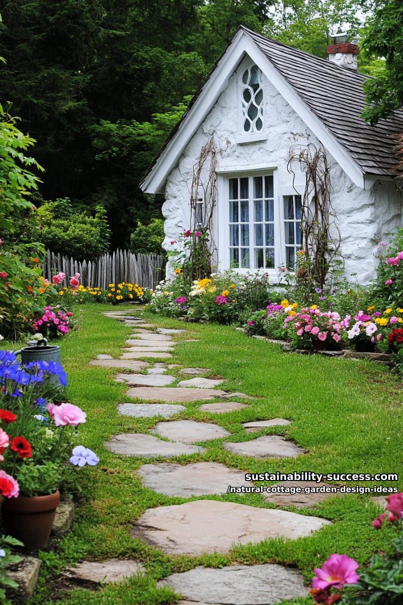 tiny wildflower meadows between cottage windows and woven willow fences 1