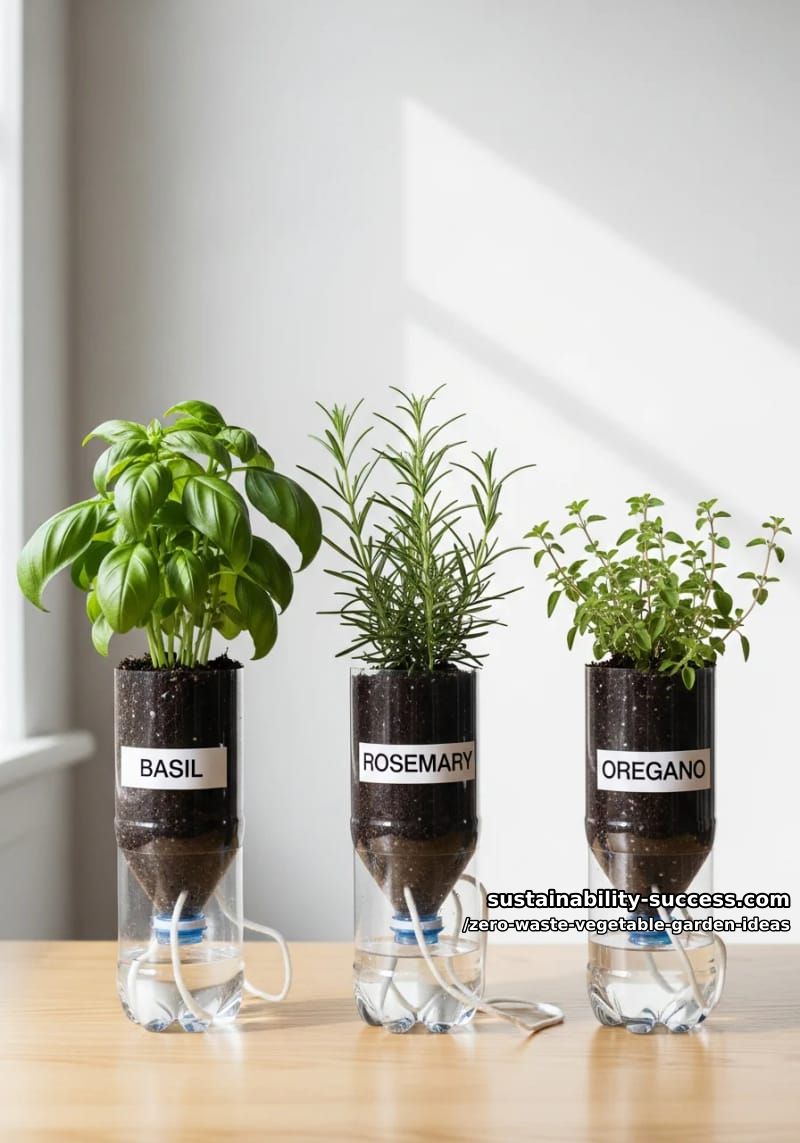 transform plastic bottles into self-watering planters for leafy greens 1