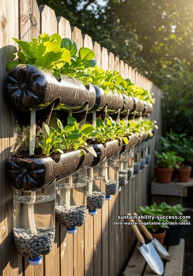 transform plastic bottles into self-watering planters for leafy greens 1
