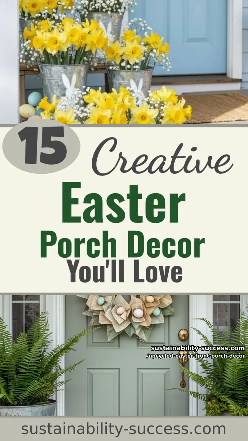 15 Upcycled Easter Front Porch Decor Ideas You'll Love 42 upcycled easter front porch decor - Collage 41
