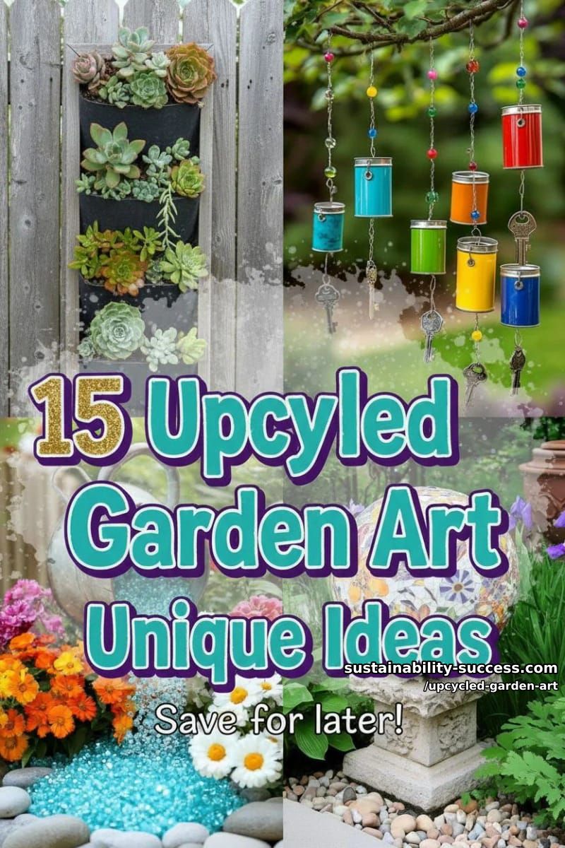 15 Upcycled Garden Art Ideas to Try This Season 45 Upcycled Garden Art - Collage 44