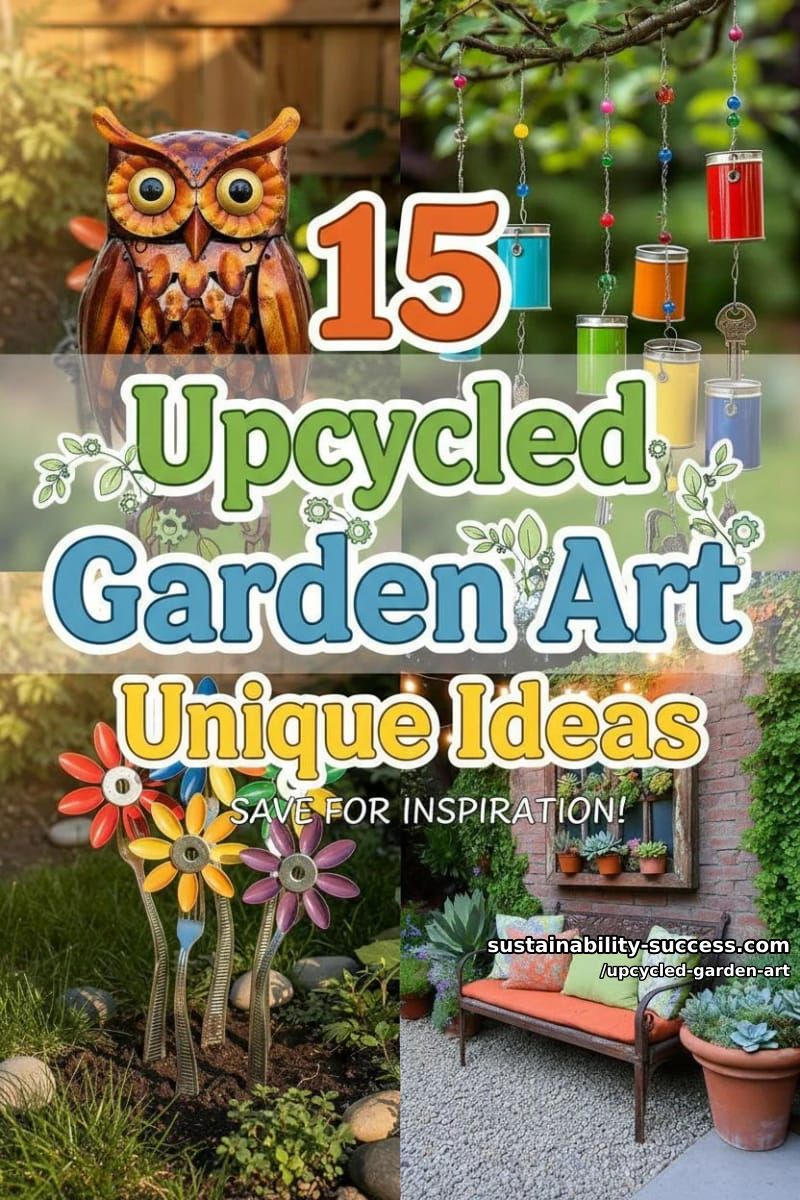 15 Upcycled Garden Art Ideas to Try This Season 47 Upcycled Garden Art - Collage 46