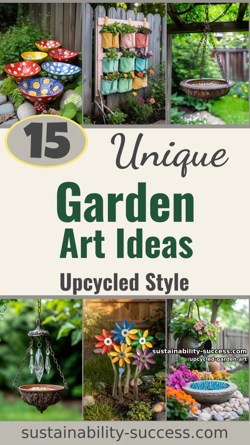 15 Upcycled Garden Art Ideas to Try This Season 53 Upcycled Garden Art - Collage 52