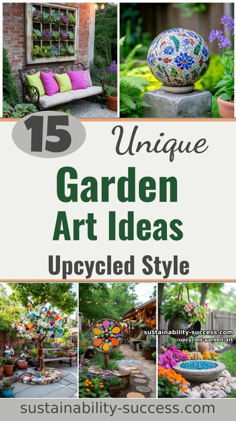 15 Upcycled Garden Art Ideas to Try This Season 56 Upcycled Garden Art - Collage 55