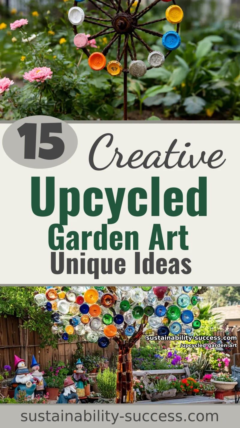 15 Upcycled Garden Art Ideas to Try This Season 57 Upcycled Garden Art - Collage 56