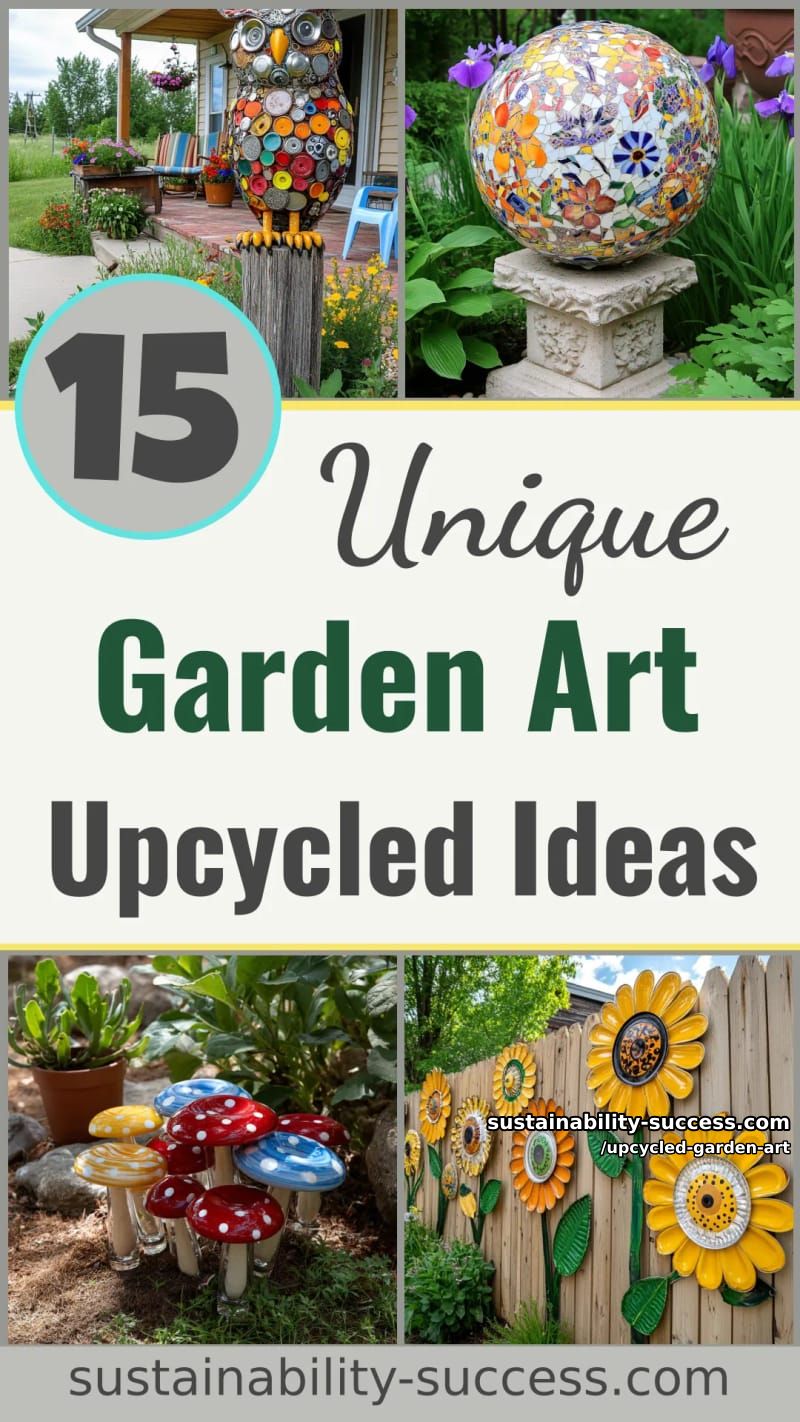 15 Upcycled Garden Art Ideas to Try This Season 60 Upcycled Garden Art - Collage 59
