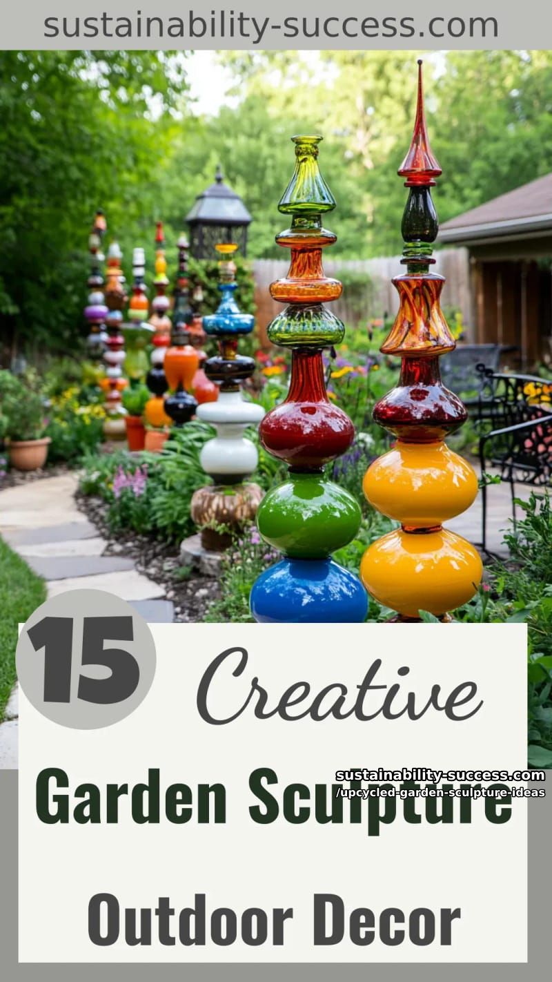 15 Upcycled Garden Sculpture Ideas For A Unique Outdoor Decor 51 Upcycled Garden Sculpture Ideas - Collage 50