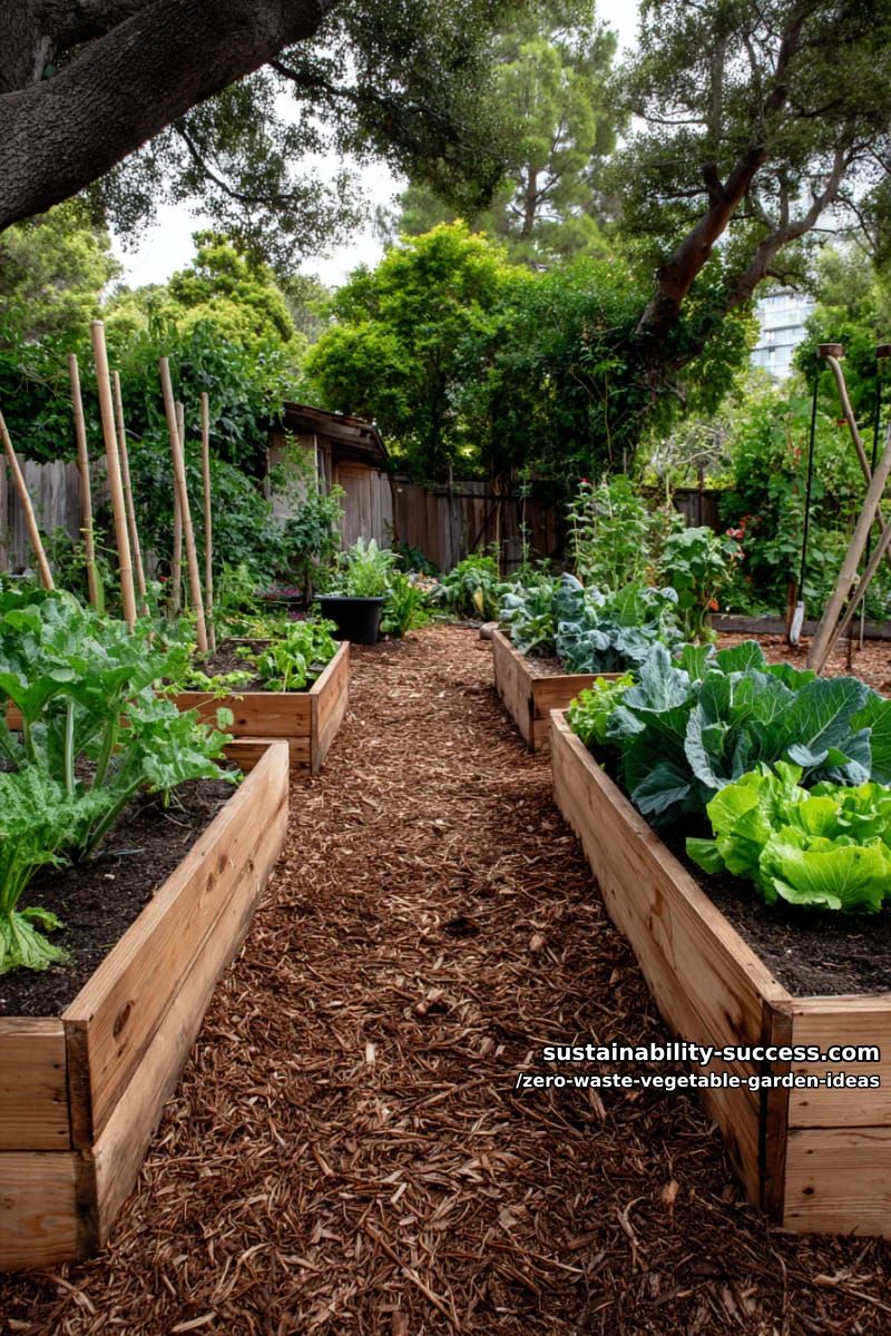 use garden prunings and fallen leaves for nutrient-rich mulch pathways 1
