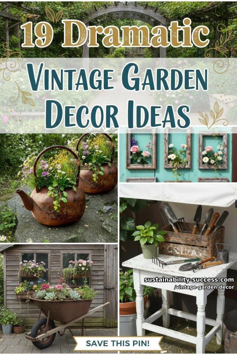 19 Vintage Garden Decor Ideas That Look Phenomenal 48 vintage garden decor - Collage 47