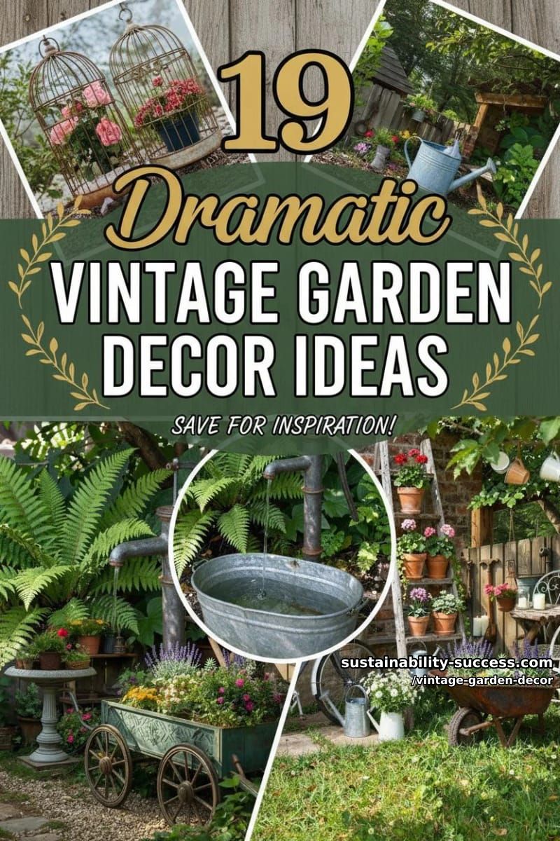 19 Vintage Garden Decor Ideas That Look Phenomenal 49 vintage garden decor - Collage 48