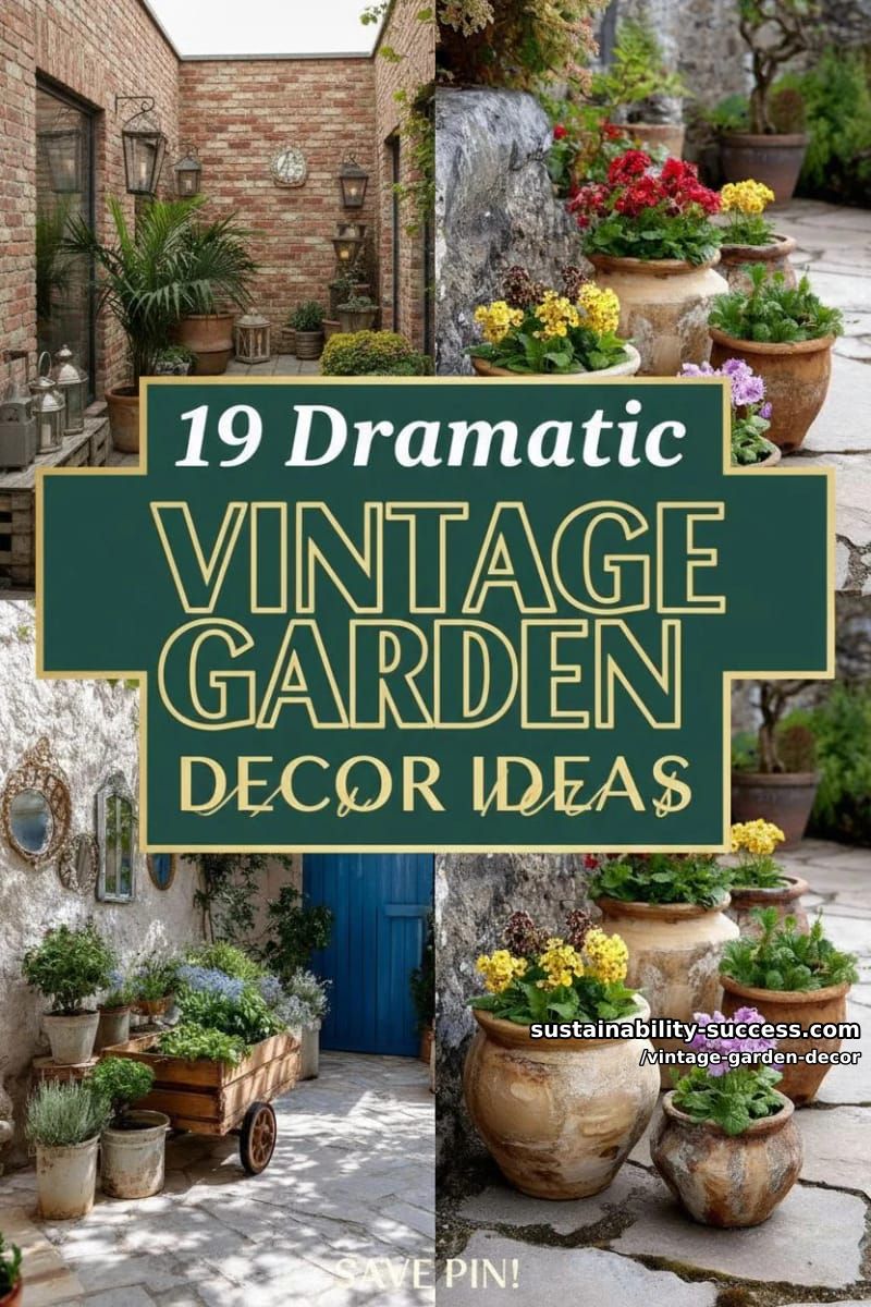 19 Vintage Garden Decor Ideas That Look Phenomenal 51 vintage garden decor - Collage 50