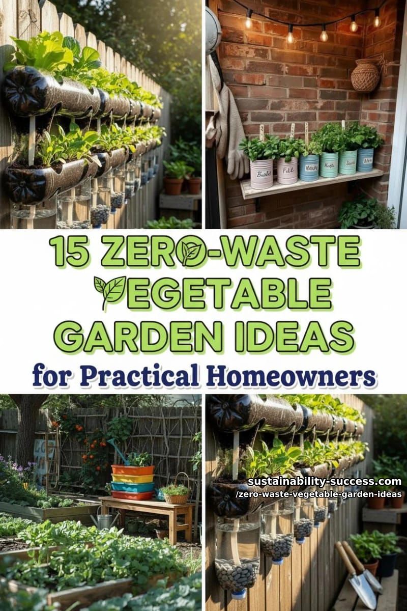 15 Zero-Waste Vegetable Garden Ideas for Practical Homeowners 39 Zero-Waste Vegetable Garden Ideas - Collage 38