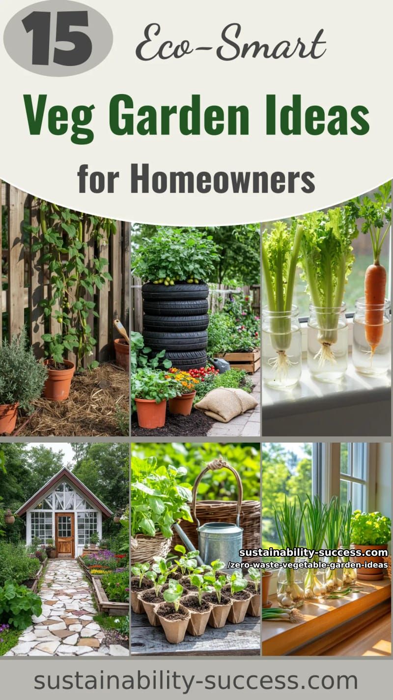 15 Zero-Waste Vegetable Garden Ideas for Practical Homeowners 49 Zero-Waste Vegetable Garden Ideas - Collage 48
