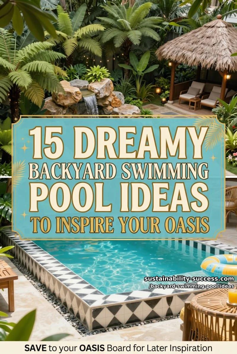 15 Dreamy Backyard Swimming Pool Ideas to Inspire Your Oasis 45 Backyard Swimming Pool Ideas - Collage 44