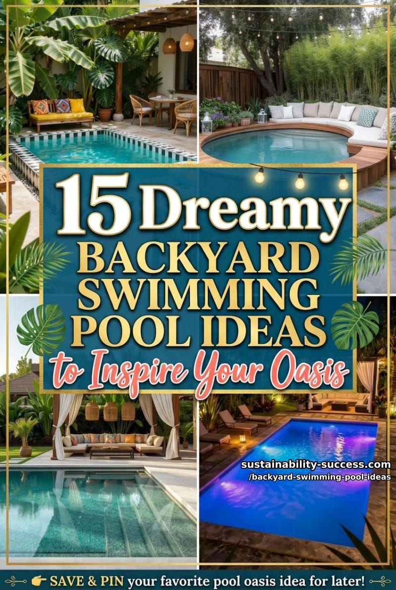 15 Dreamy Backyard Swimming Pool Ideas to Inspire Your Oasis 46 Backyard Swimming Pool Ideas - Collage 45