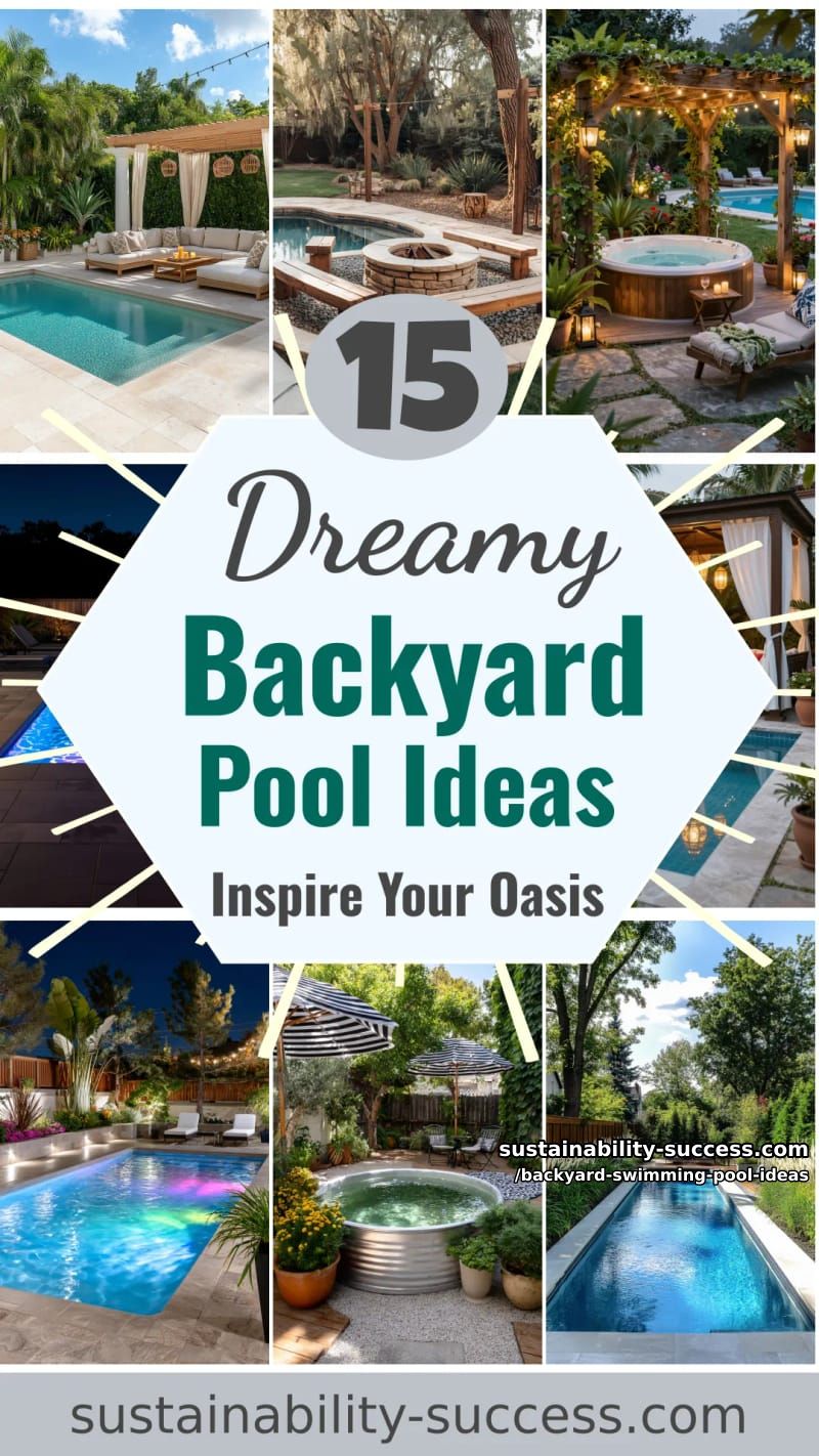 15 Dreamy Backyard Swimming Pool Ideas to Inspire Your Oasis 48 Backyard Swimming Pool Ideas - Collage 47