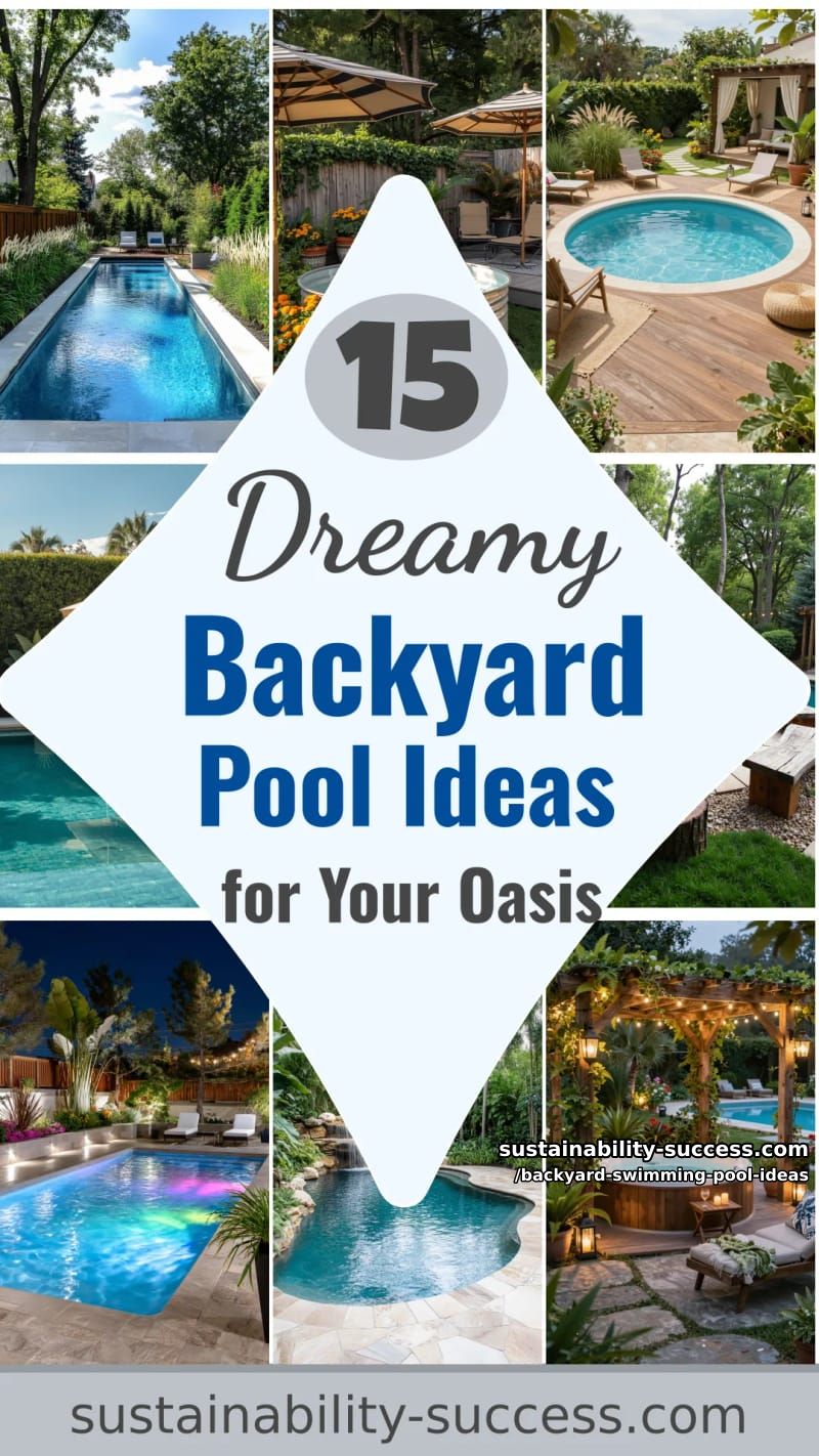 15 Dreamy Backyard Swimming Pool Ideas to Inspire Your Oasis 49 Backyard Swimming Pool Ideas - Collage 48