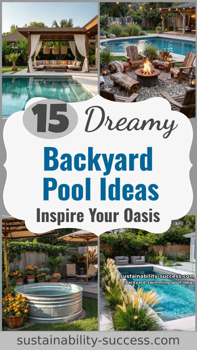 15 Dreamy Backyard Swimming Pool Ideas to Inspire Your Oasis 50 Backyard Swimming Pool Ideas - Collage 49