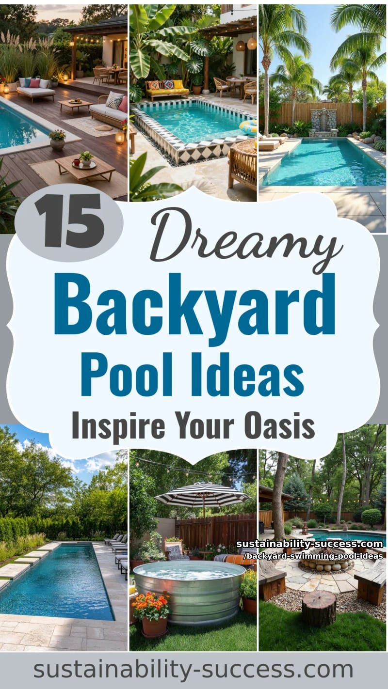 15 Dreamy Backyard Swimming Pool Ideas to Inspire Your Oasis 53 Backyard Swimming Pool Ideas - Collage 52