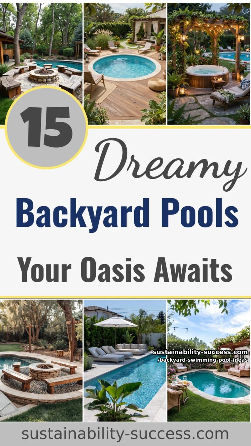 15 Dreamy Backyard Swimming Pool Ideas to Inspire Your Oasis 54 Backyard Swimming Pool Ideas - Collage 53