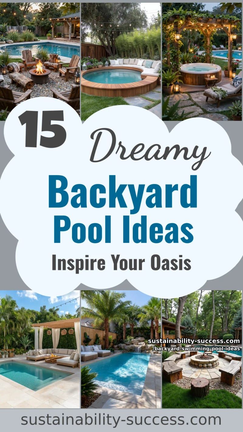 15 Dreamy Backyard Swimming Pool Ideas to Inspire Your Oasis 55 Backyard Swimming Pool Ideas - Collage 54