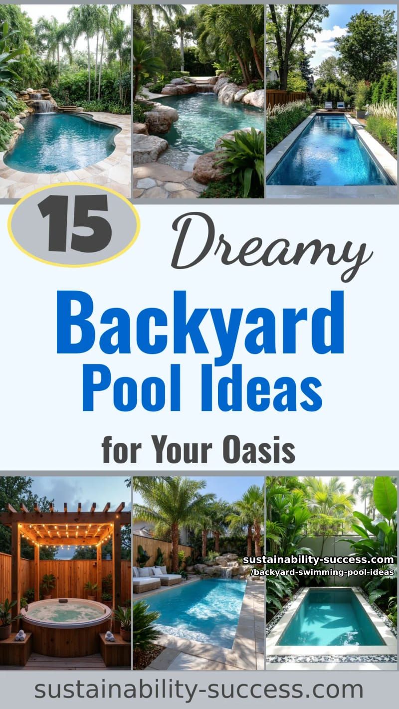 15 Dreamy Backyard Swimming Pool Ideas to Inspire Your Oasis 56 Backyard Swimming Pool Ideas - Collage 55