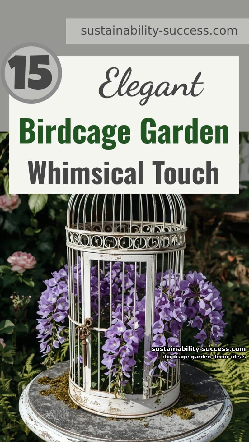 15 Elegant Birdcage Garden Ideas for a Whimsical Touch 36 Birdcage Garden Decor Ideas - Collage 35