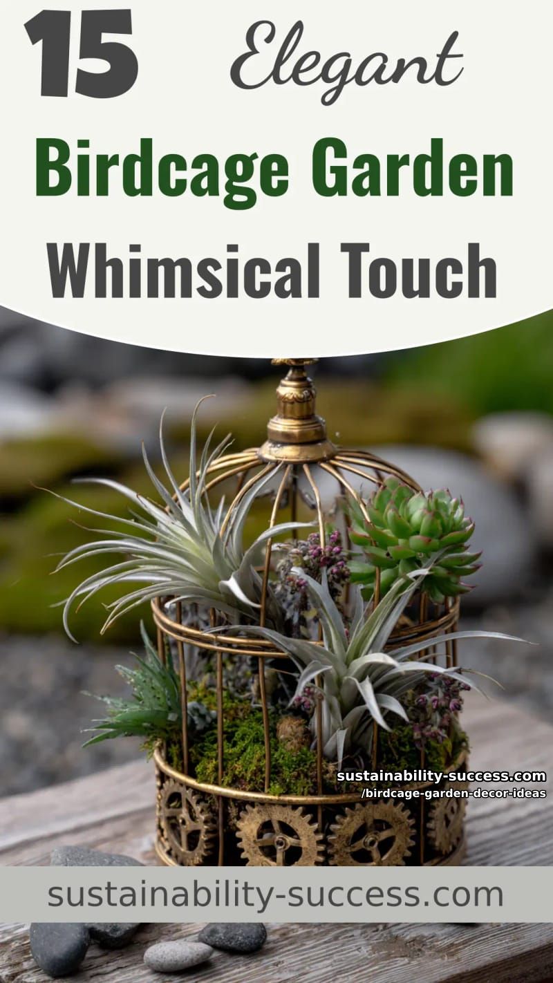 15 Elegant Birdcage Garden Ideas for a Whimsical Touch 40 Birdcage Garden Decor Ideas - Collage 39