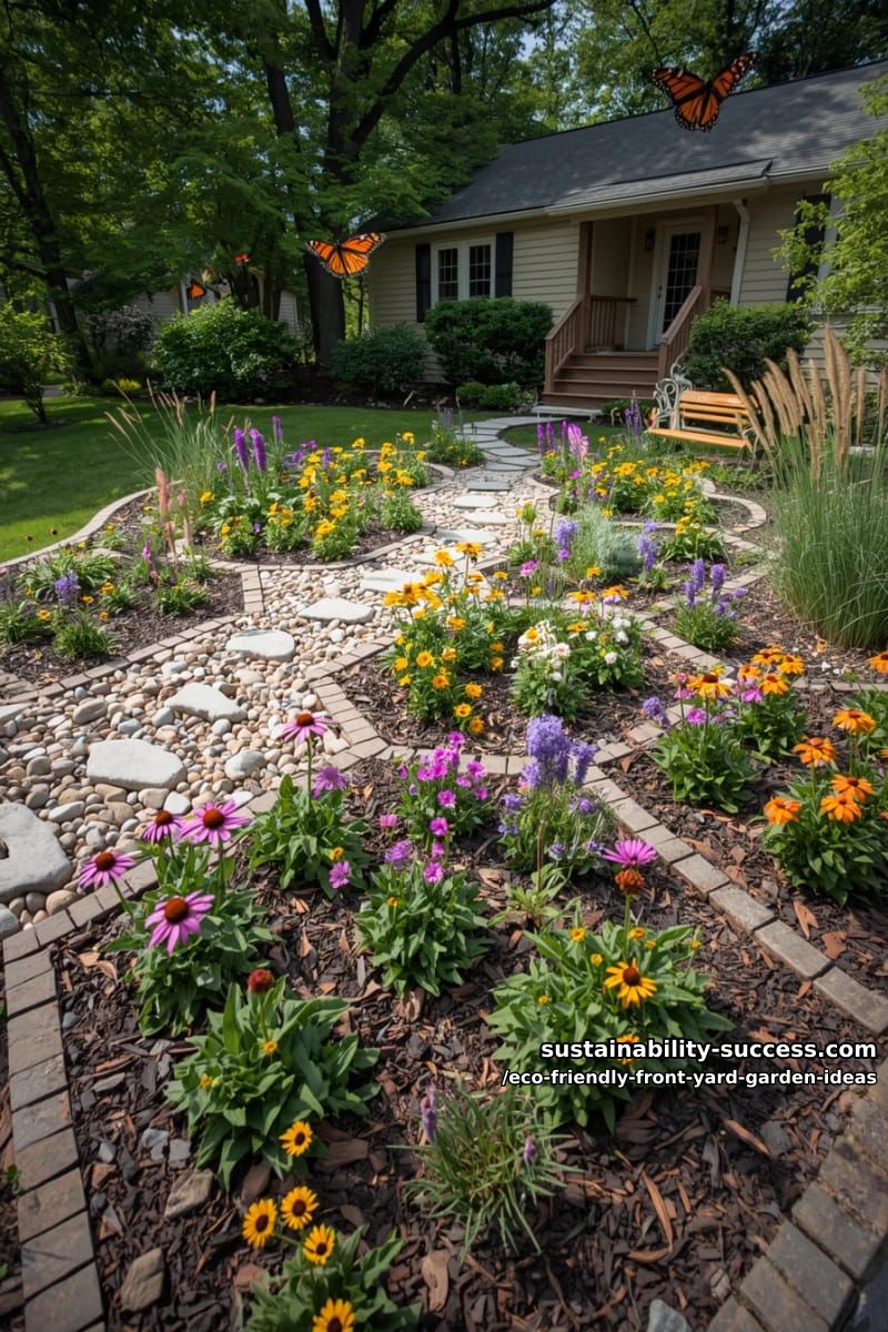 butterfly-attracting flower beds using native plant species in geometric layouts 1