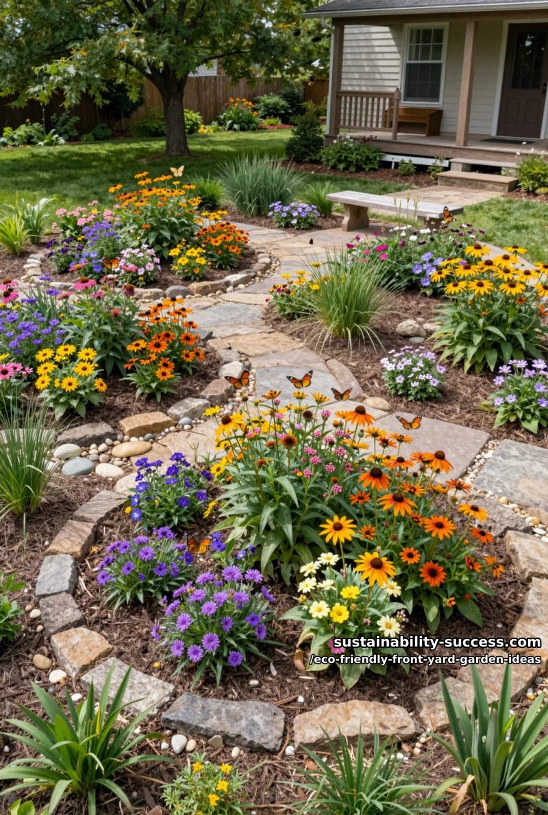 butterfly-attracting flower beds using native plant species in geometric layouts 1