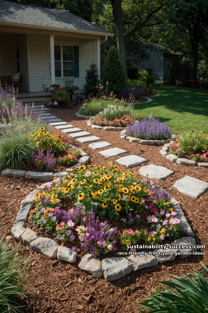 butterfly-attracting flower beds using native plant species in geometric layouts 1
