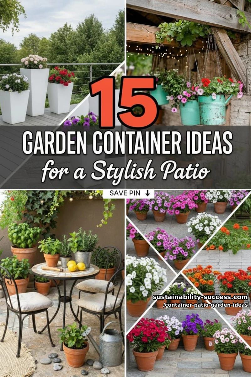 15 Garden Container Ideas for a Stylish Patio 41 Container Patio Garden Ideas - Collage 40