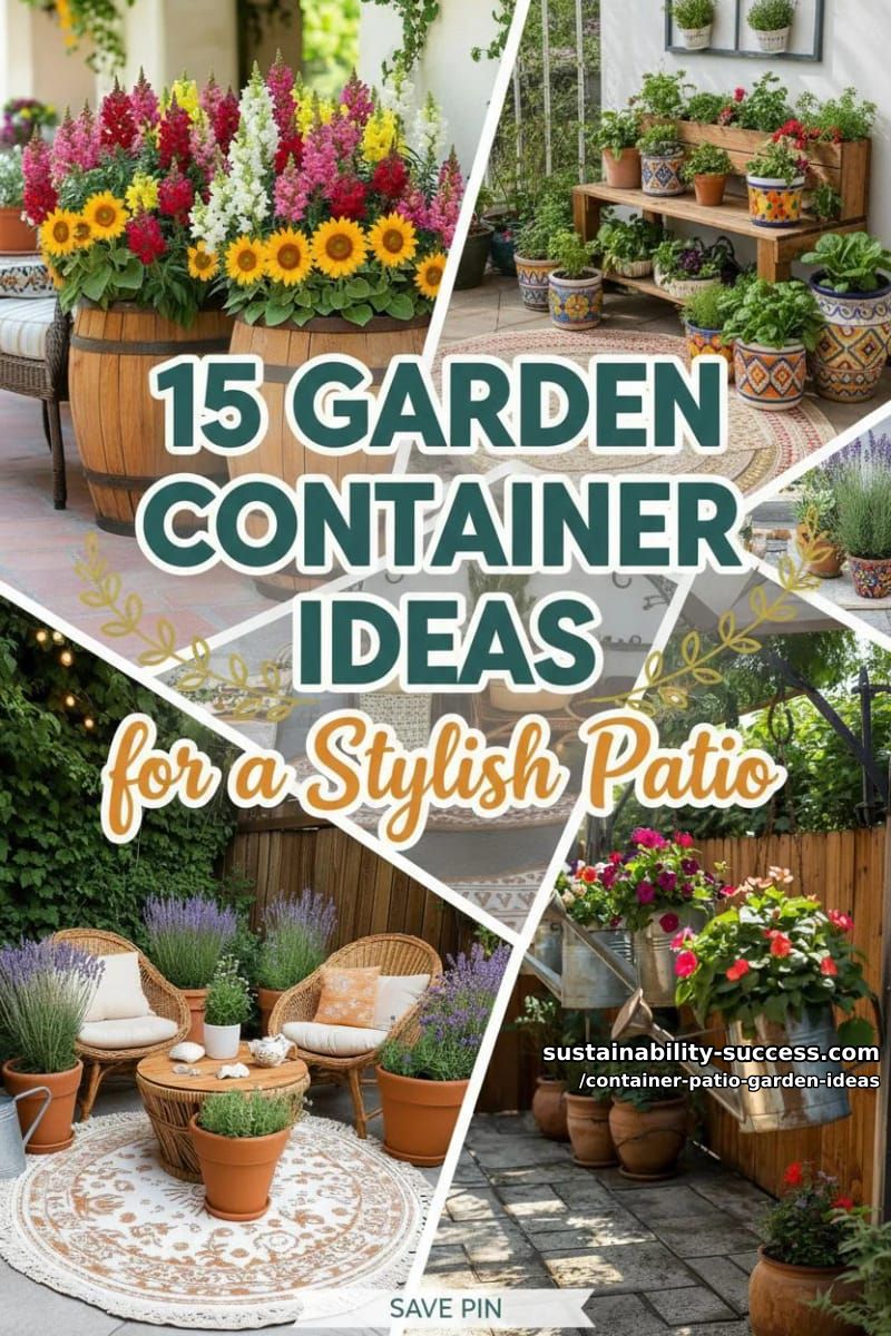 15 Garden Container Ideas for a Stylish Patio 44 Container Patio Garden Ideas - Collage 43