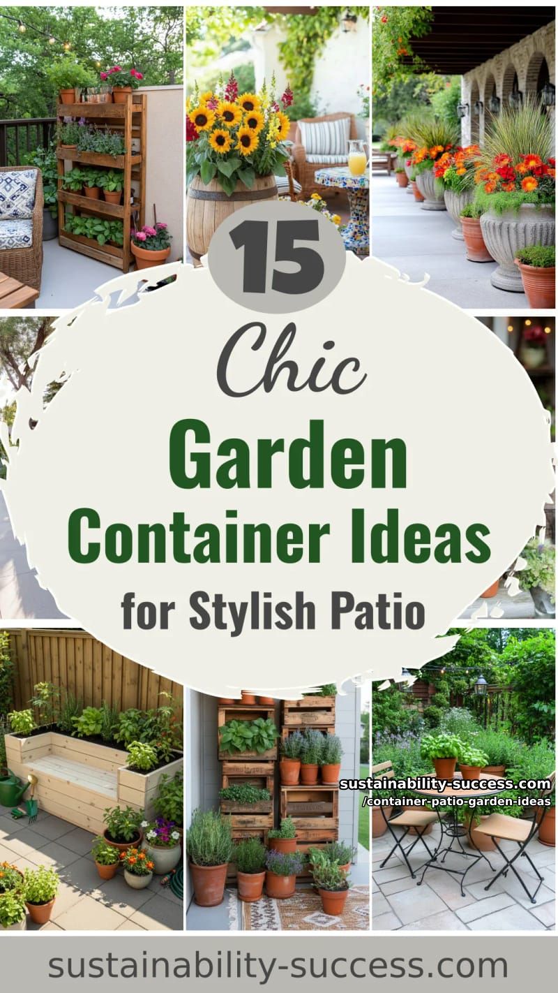 15 Garden Container Ideas for a Stylish Patio 46 Container Patio Garden Ideas - Collage 45