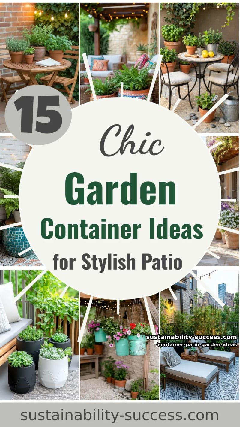 15 Garden Container Ideas for a Stylish Patio 47 Container Patio Garden Ideas - Collage 46