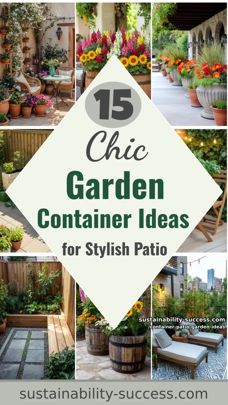 15 Garden Container Ideas for a Stylish Patio 51 Container Patio Garden Ideas - Collage 50