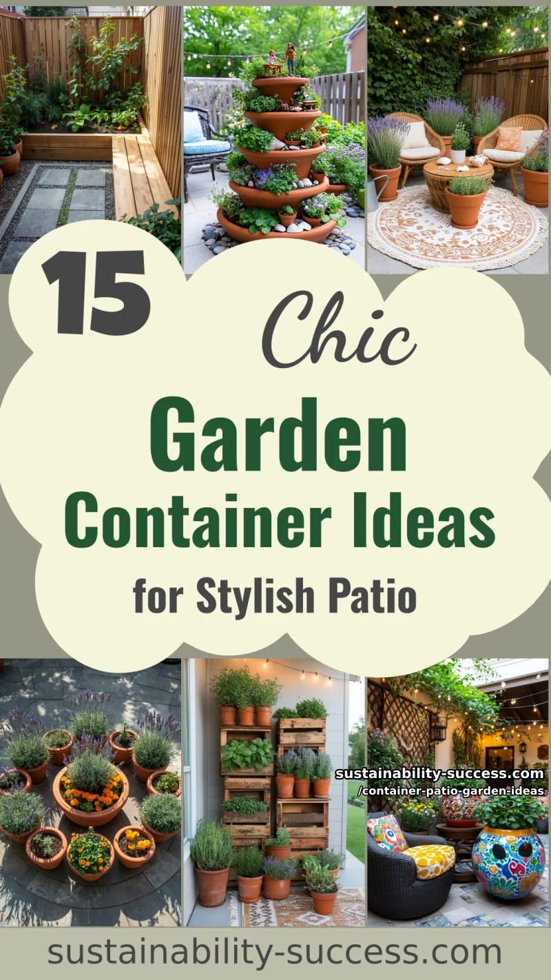 15 Garden Container Ideas for a Stylish Patio 53 Container Patio Garden Ideas - Collage 52