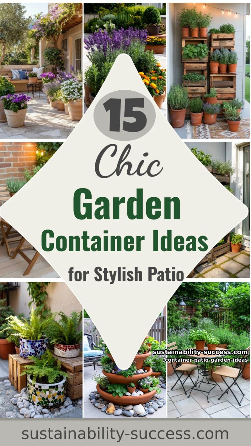 15 Garden Container Ideas for a Stylish Patio 54 Container Patio Garden Ideas - Collage 53